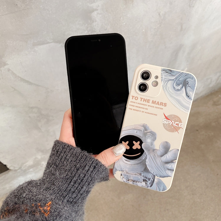 For iPhone 11 Pro Max Martian Astronaut Pattern Shockproof Phone Case(White) - iPhone 11 Pro Max Cases by buy2fix | Online Shopping UK | buy2fix