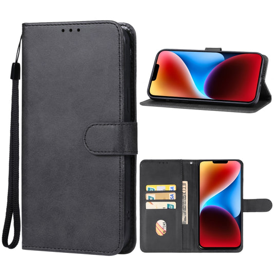 For iPhone 15 Leather Phone Case(Black) - iPhone 15 Cases by buy2fix | Online Shopping UK | buy2fix