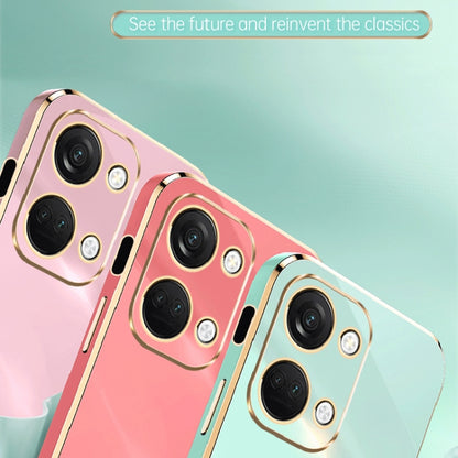 For OnePlus Ace 2V XINLI Straight Edge 6D Electroplate TPU Phone Case(Pink) - OnePlus Cases by XINLI | Online Shopping UK | buy2fix