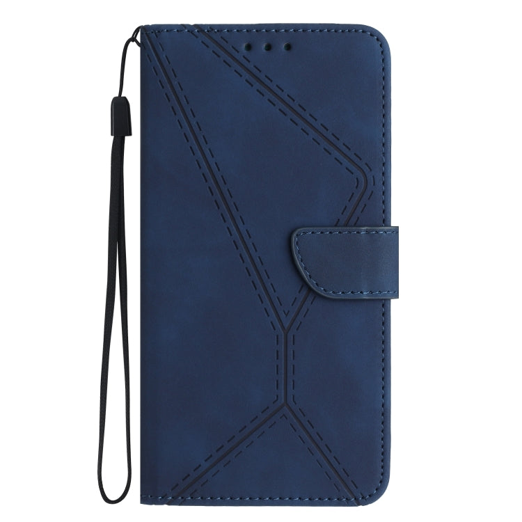 For Xiaomi POCO X5 Pro Stitching Embossed Leather Phone Case(Blue) - Xiaomi Cases by buy2fix | Online Shopping UK | buy2fix