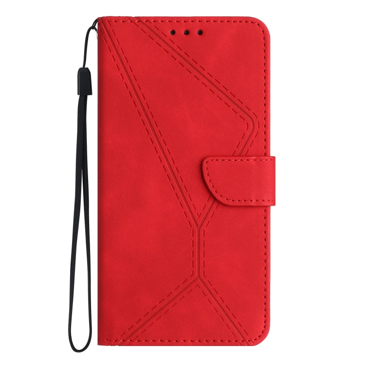 For Xiaomi Redmi Note 12 Pro+ Stitching Embossed Leather Phone Case(Red) - Note 12 Pro+ Cases by buy2fix | Online Shopping UK | buy2fix