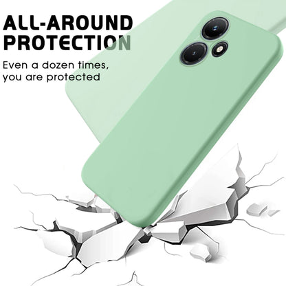 For Infinix Hot 30 Pure Color Liquid Silicone Shockproof Phone Case(Green) - Infinix Cases by buy2fix | Online Shopping UK | buy2fix