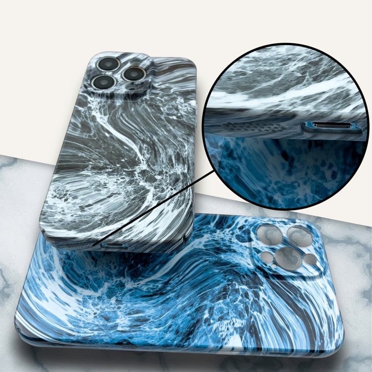 For iPhone 13 Pro Marble Pattern Phone Case(Blue White) - iPhone 13 Pro Cases by buy2fix | Online Shopping UK | buy2fix