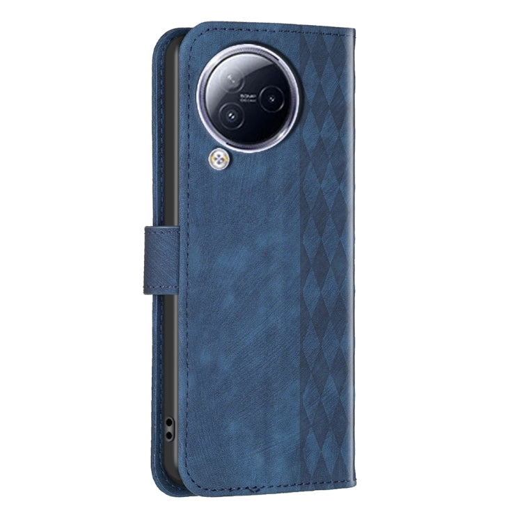 For Xiaomi Civi 3 5G Plaid Embossed Leather Phone Case(Blue) - Xiaomi Cases by buy2fix | Online Shopping UK | buy2fix