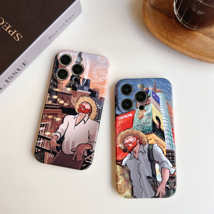 For iPhone 11 Precise Hole Oil Painting Pattern PC Phone Case(Painting) - iPhone 11 Cases by buy2fix | Online Shopping UK | buy2fix