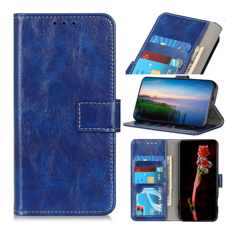 For Xiaomi Poco F5 Pro/Redmi K60/K60 Pro Retro Crazy Horse Texture Horizontal Flip Leather Phone Case(Blue) - Xiaomi Cases by buy2fix | Online Shopping UK | buy2fix