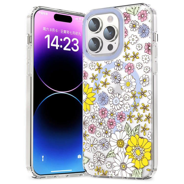 For iPhone 12 MagSafe Magnetic TPU Phone Case(Little Flower) - iPhone 12 / 12 Pro Cases by buy2fix | Online Shopping UK | buy2fix