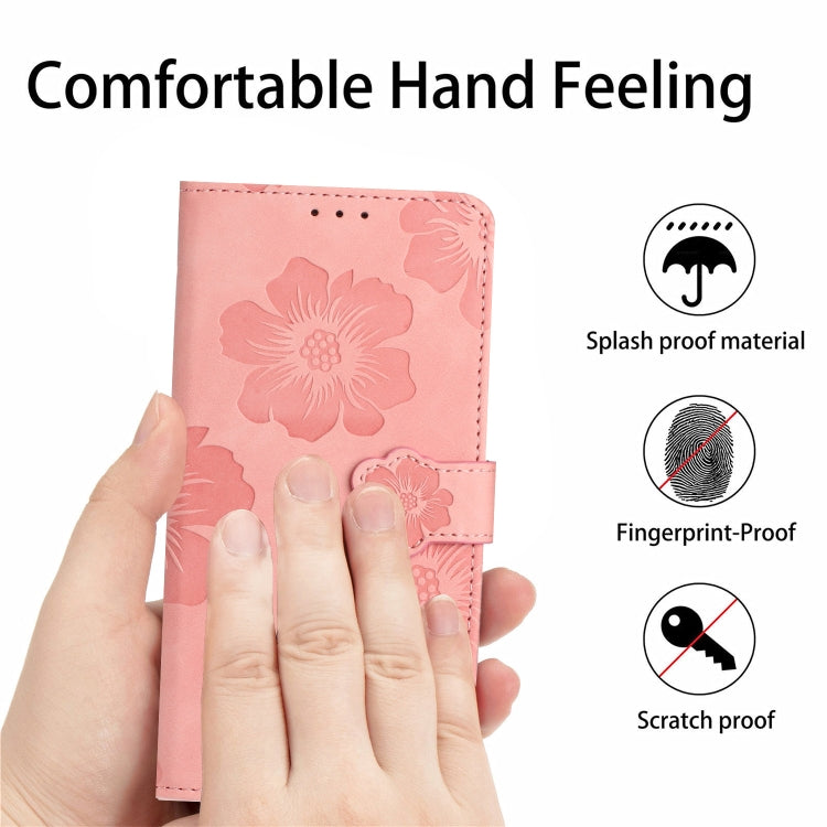 For Xiaomi Redmi 9 Flower Embossing Pattern Leather Phone Case(Pink) - Xiaomi Cases by buy2fix | Online Shopping UK | buy2fix