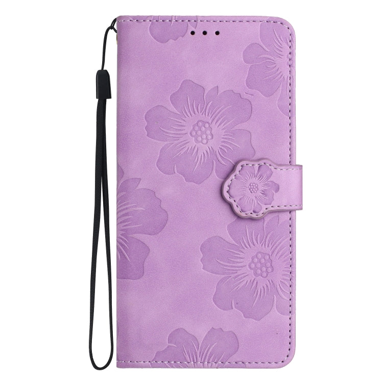 For Xiaomi Redmi Note 11 4G Global / Note 11S Flower Embossing Pattern Leather Phone Case(Purple) - Xiaomi Cases by buy2fix | Online Shopping UK | buy2fix