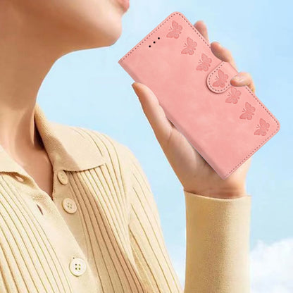 For Xiaomi Redmi Note 11 5G Seven Butterflies Embossed Leather Phone Case(Pink) - Redmi Note 11 Case by buy2fix | Online Shopping UK | buy2fix