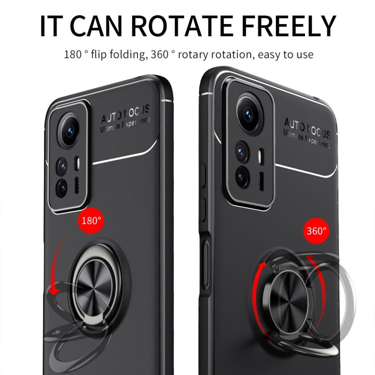 For Xiaomi Redmi Note 12S Metal Ring Holder TPU Phone Case(Black) - Xiaomi Cases by buy2fix | Online Shopping UK | buy2fix