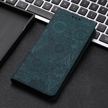 For Samsung Galaxy S23+ 5G Ethnic Embossed Adsorption Leather Phone Case(Blue) - Galaxy S23+ 5G Cases by buy2fix | Online Shopping UK | buy2fix