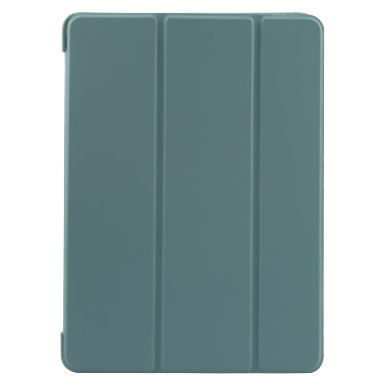 For iPad 9.7 2018 & 2017 / Air / Air2 GEBEI 3-folding Holder Shockproof Flip Leather Tablet Case(Dark Green) - iPad 9.7 (2018) & (2017) Cases by GEBEI | Online Shopping UK | buy2fix