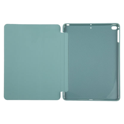 For iPad 9.7 2018 & 2017 / Air / Air2 GEBEI 3-folding Holder Shockproof Flip Leather Tablet Case(Dark Green) - iPad 9.7 (2018) & (2017) Cases by GEBEI | Online Shopping UK | buy2fix