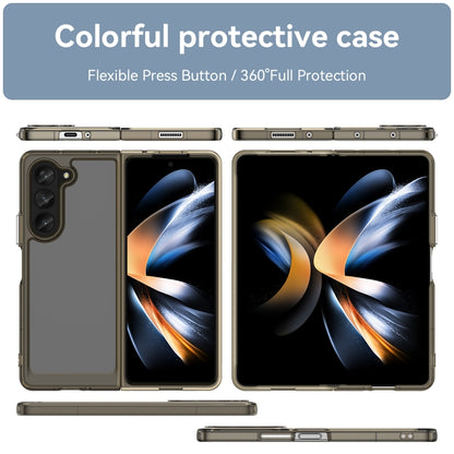 For Samsung Galaxy Z Fold5 Colorful Series Acrylic + TPU Phone Case(Transparent Grey) - Galaxy Z Fold5 Cases by buy2fix | Online Shopping UK | buy2fix