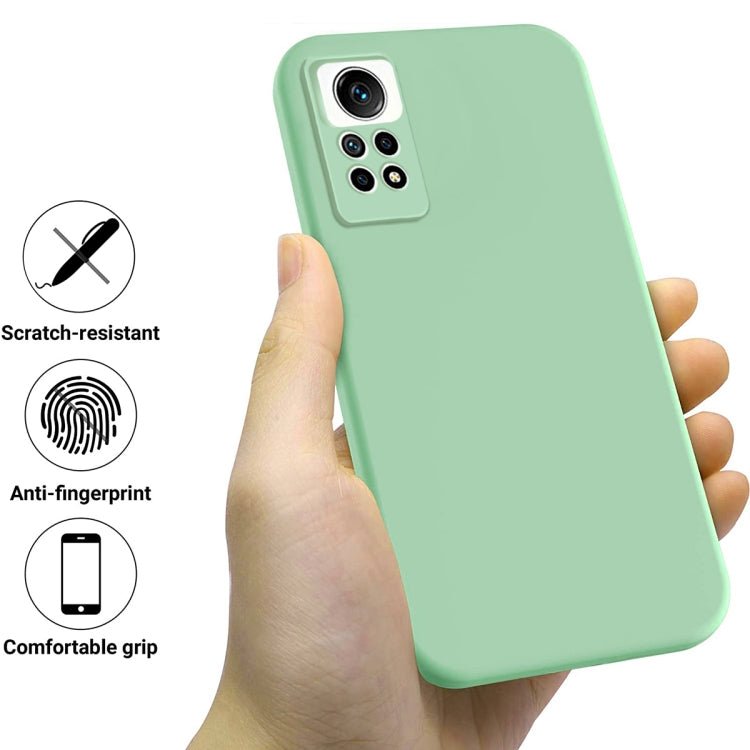 For Xiaomi Redmi Note 12 Pro 4G Pure Color Liquid Silicone Shockproof Phone Case(Green) - Xiaomi Cases by buy2fix | Online Shopping UK | buy2fix