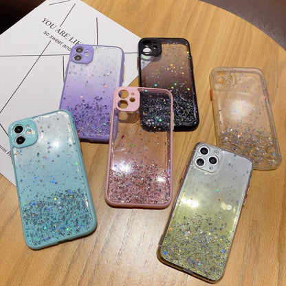 For iPhone 13 Starry Gradient Glitter Powder TPU Phone Case(Transparent) - iPhone 13 Cases by buy2fix | Online Shopping UK | buy2fix