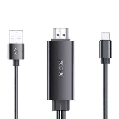Yesido HM03 USB-C / Type-C to HDMI Adapter Cable, Length:1.8m - Cable & Adapters by Yesido | Online Shopping UK | buy2fix