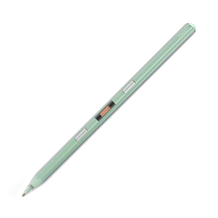 P10s Transparent Case Wireless Charging Stylus Pen for iPad 2018 or Later(Green) - Stylus Pen by buy2fix | Online Shopping UK | buy2fix