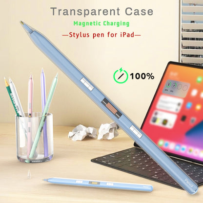 P10s Transparent Case Wireless Charging Stylus Pen for iPad 2018 or Later(Blue) - Stylus Pen by buy2fix | Online Shopping UK | buy2fix