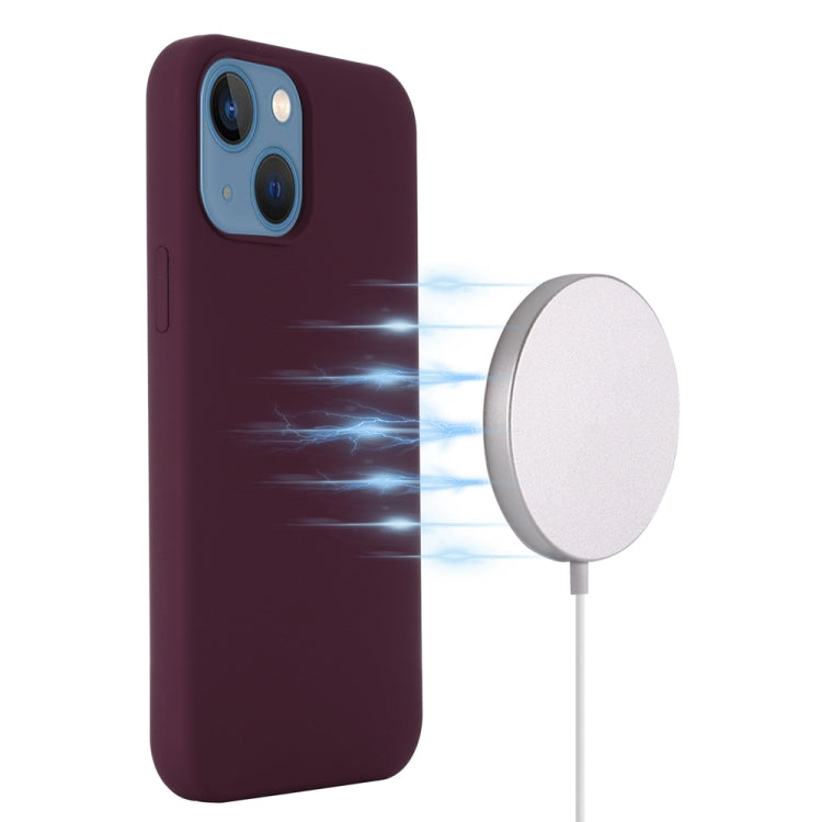 For iPhone 15 Shockproof Silicone Magsafe Phone Case(Plum Color) - iPhone 15 Cases by buy2fix | Online Shopping UK | buy2fix