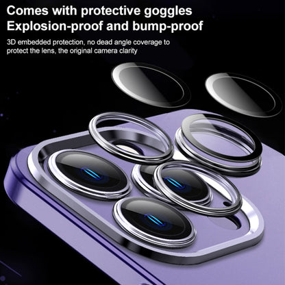 For iPhone 13 Pro Max Frosted Metal Material Phone Case with Lens Protection(Blue) - iPhone 13 Pro Max Cases by buy2fix | Online Shopping UK | buy2fix