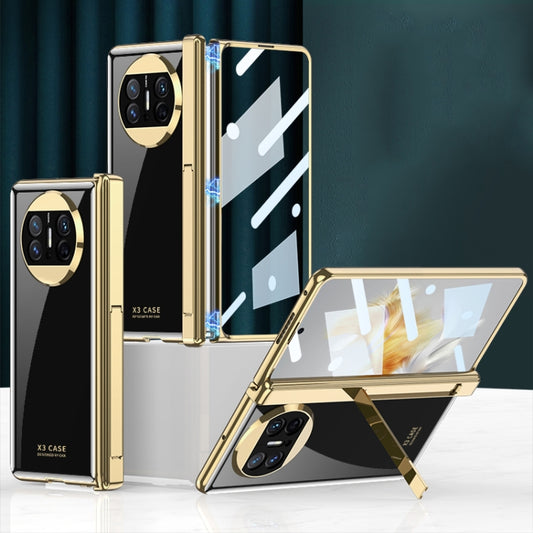 For Huawei Mate X3 GKK Integrated Plating Hinge Folding Phone Case(Black) - Huawei Cases by GKK | Online Shopping UK | buy2fix