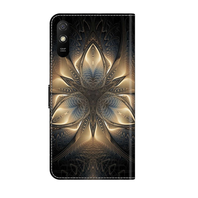 For Xiaomi Redmi 9A Crystal 3D Shockproof Protective Leather Phone Case(Luminous Building) - Xiaomi Cases by buy2fix | Online Shopping UK | buy2fix