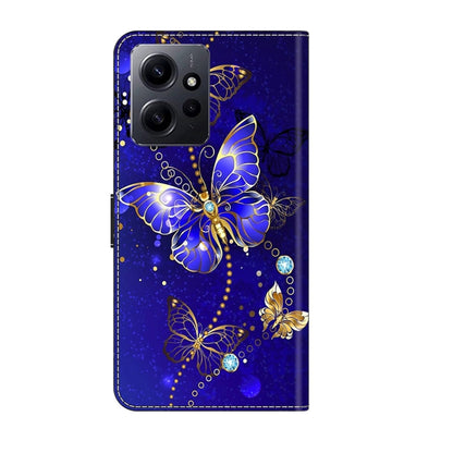 For Xiaomi Redmi Note 12 4G Crystal 3D Shockproof Protective Leather Phone Case(Diamond Butterfly) - Xiaomi Cases by buy2fix | Online Shopping UK | buy2fix