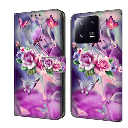 For Xiaomi 13 Pro Crystal 3D Shockproof Protective Leather Phone Case(Butterfly) - 13 Pro Cases by buy2fix | Online Shopping UK | buy2fix