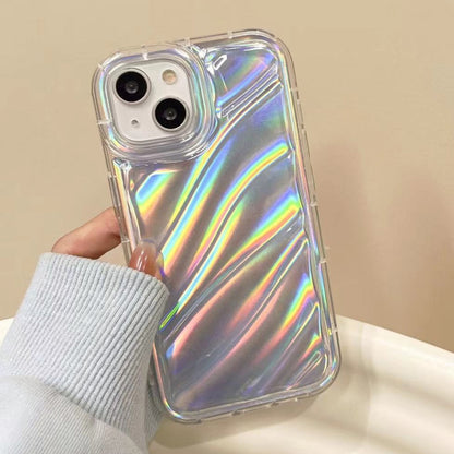 For iPhone SE 2022 /2020 / 8 / 7 Laser Sequin Waves TPU Phone Case(Transparent) - iPhone SE 2022 / 2020 / 8 / 7 Cases by buy2fix | Online Shopping UK | buy2fix