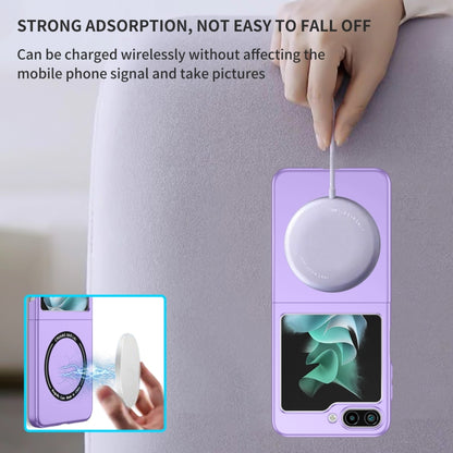 For Samsung Galaxy Z Flip5 5G Magsafe Magnetic Folding PC Phone Case(Purple) - Galaxy Z Flip5 Cases by buy2fix | Online Shopping UK | buy2fix