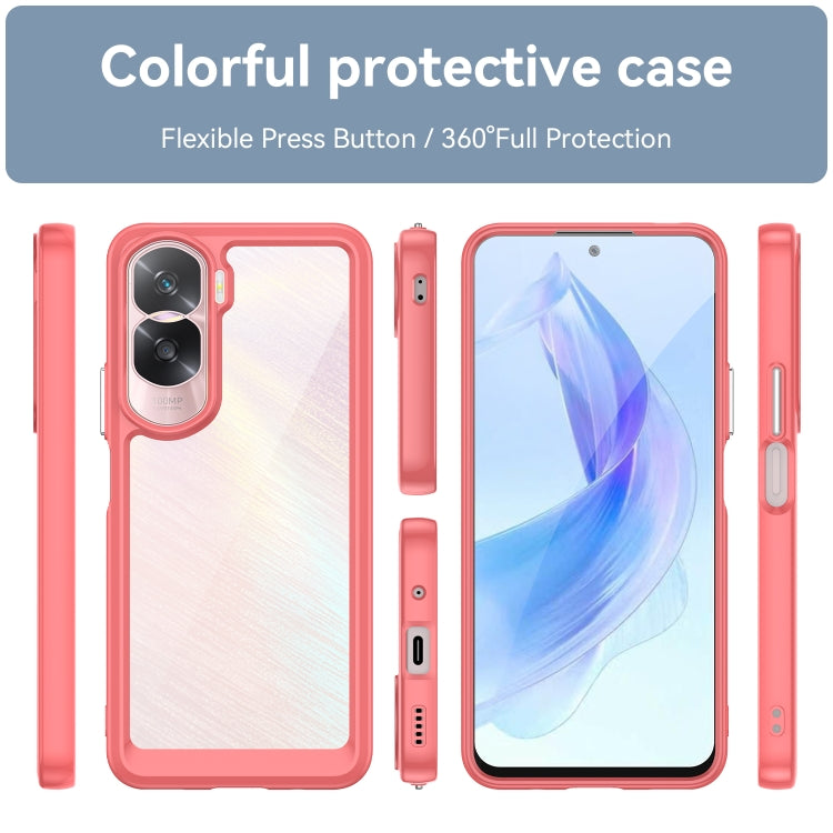 For Honor 90 Lite Colorful Series Acrylic + TPU Phone Case(Red) - Honor Cases by buy2fix | Online Shopping UK | buy2fix