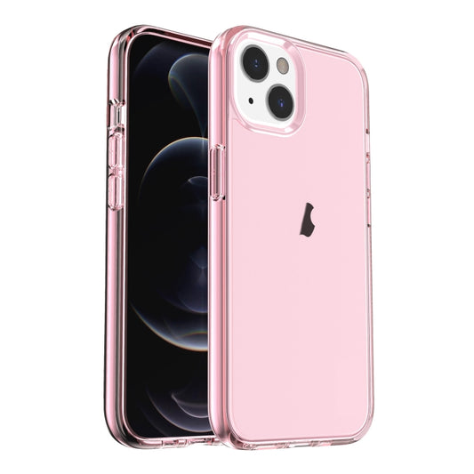 For iPhone 15 Shockproof Terminator Transparent Phone Case(Pink) - iPhone 15 Cases by buy2fix | Online Shopping UK | buy2fix