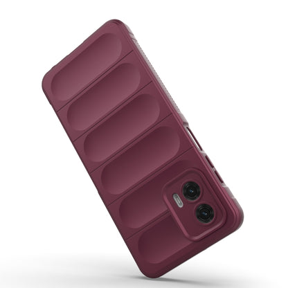 For Motorola Moto G73 5G Magic Shield TPU + Flannel Phone Case(Grey) - Motorola Cases by buy2fix | Online Shopping UK | buy2fix