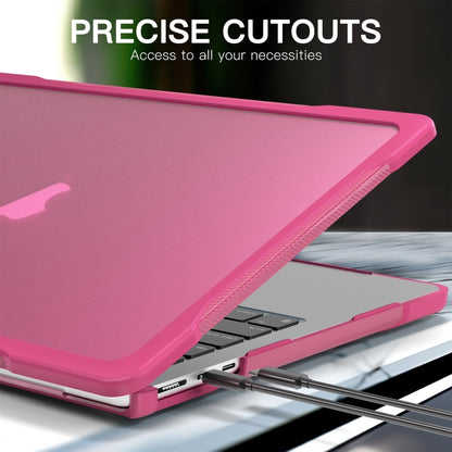 For MacBook Air 13.6 inch A2681 2022 Translucent Laptop Protective Case(Rose Red) - MacBook Air Cases by buy2fix | Online Shopping UK | buy2fix