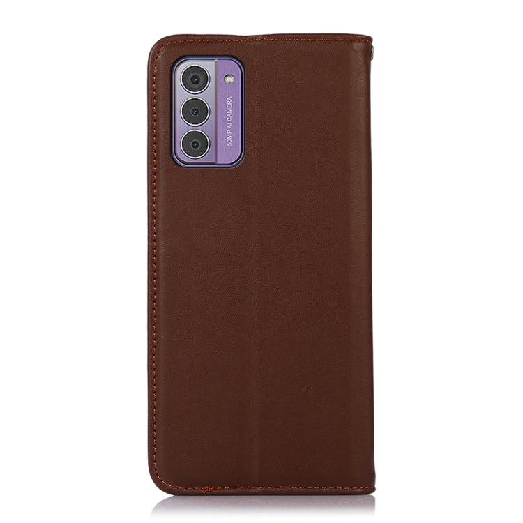 For Nokia G42 5G KHAZNEH Nappa Top Layer Cowhide Leather Phone Case(Brown) - Nokia Cases by buy2fix | Online Shopping UK | buy2fix