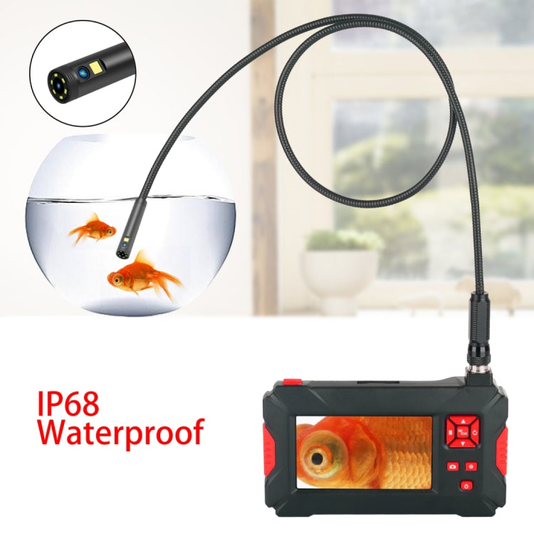 P30 5.5mm 1080P IP68 Waterproof 4.3 inch Screen Dual Camera Digital Endoscope, Length:3m Snake Tube(Black) -  by buy2fix | Online Shopping UK | buy2fix
