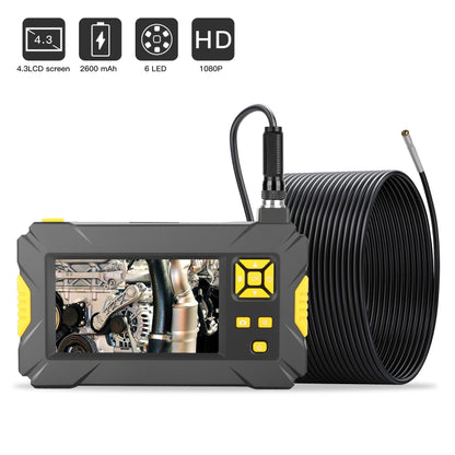 P30 3.9mm 1080P IP68 Waterproof 4.3 inch Screen Dual Camera Digital Endoscope, Length:10m Hard Cable(Black) -  by buy2fix | Online Shopping UK | buy2fix