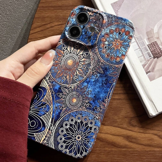 For iPhone 11 Painted Pattern Precise Hole PC Phone Case(Abstract Flower) - iPhone 11 Cases by buy2fix | Online Shopping UK | buy2fix