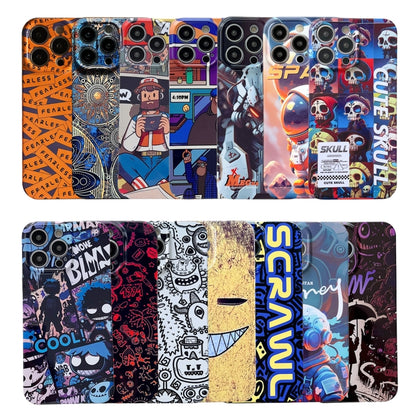 For iPhone 12 Pro Max Painted Pattern Precise Hole PC Phone Case(Working Uncle) - iPhone 12 Pro Max Cases by buy2fix | Online Shopping UK | buy2fix