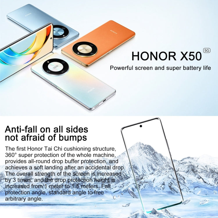 Honor X50 5G, 108MP Camera, 6.78 inch MagicOS 7.1.1 Snapdragon 6 Gen1 Octa Core up to 2.2GHz, Network: 5G, OTG, Not Support Google Play, Memory:12GB+256GB(Blue) - Honor by Huawei | Online Shopping UK | buy2fix