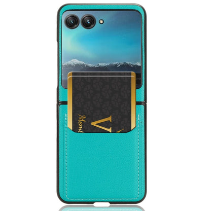 For Motorola Moto Razr 40 Ultra Litchi Texture Card Slot Phone Case(Green) - Motorola Cases by buy2fix | Online Shopping UK | buy2fix