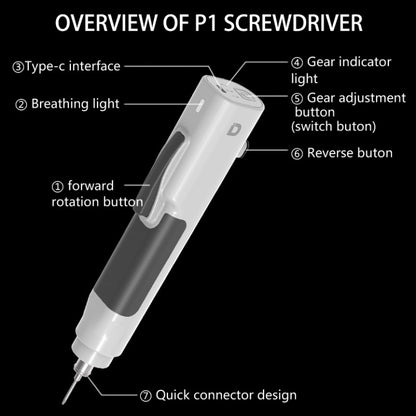 XiaoDong P1 Brushless Electric Screwdriver Combination Set - Screwdriver Set by buy2fix | Online Shopping UK | buy2fix