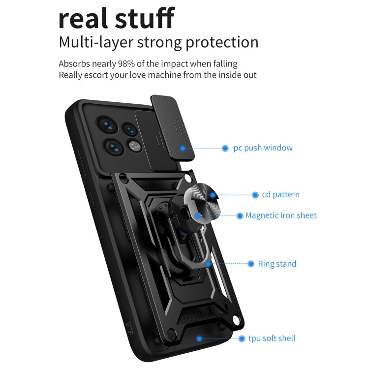 For Motorola Edge 40 Pro Sliding Camera Cover Design TPU Hybrid PC Phone Case(Rose Gold) - Motorola Cases by buy2fix | Online Shopping UK | buy2fix