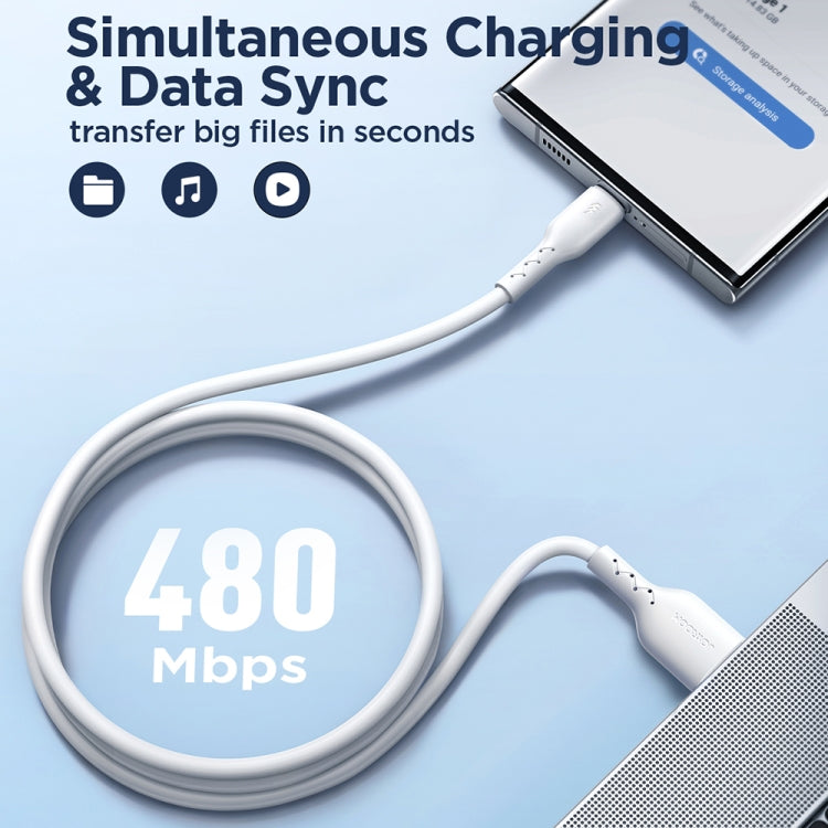 JOYROOM SA26-AM3 Flash Charge Series 3A USB to Micro USB Fast Charging Data Cable, Cable Length:2m(White) - Micro USB Cable by JOYROOM | Online Shopping UK | buy2fix