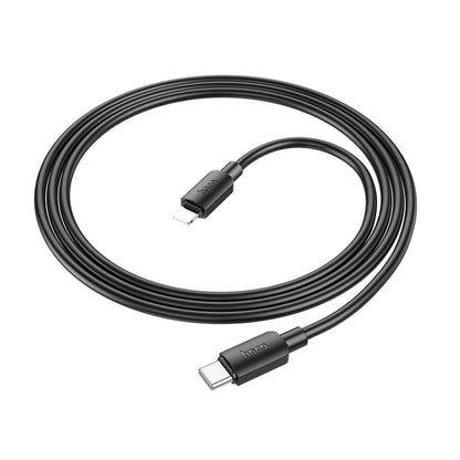 hoco X96 Hyper1m  PD20W USB-C / Type-C to 8 Pin Charging Data Cable(Black) - 2 in 1 Cable by hoco | Online Shopping UK | buy2fix