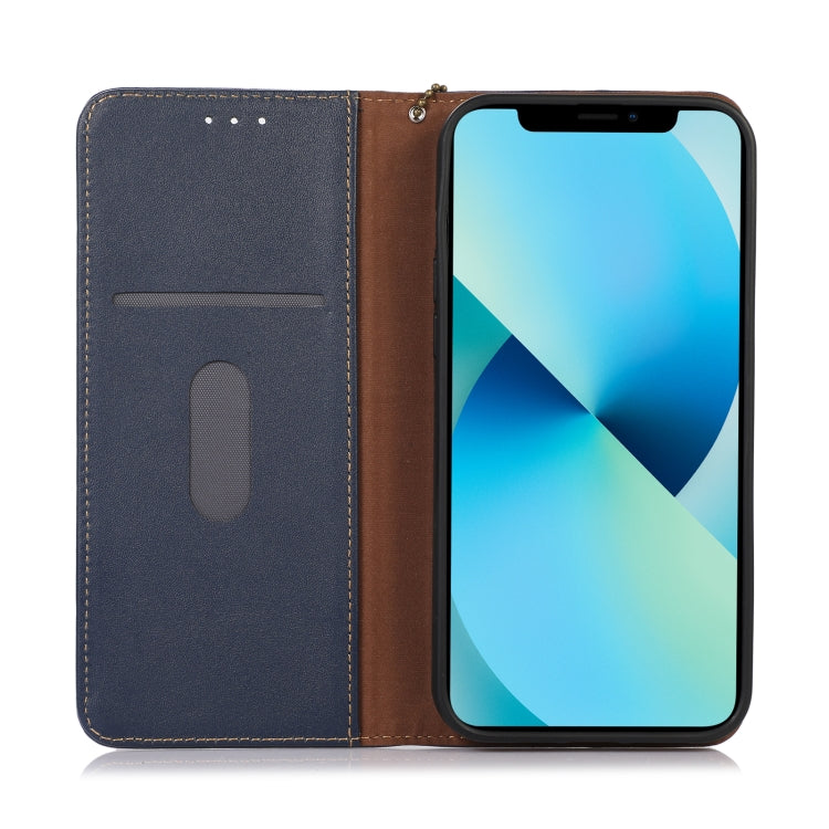 For Asus ZenFone 10 / ZenFone 9 KHAZNEH Nappa Top Layer Cowhide Leather Phone Case(Blue) - ASUS Cases by buy2fix | Online Shopping UK | buy2fix