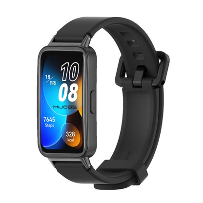 For Huawei Band 8 / 9 Mijobs Silicone Breathable Watch Band(Black) - Watch Bands by MIJOBS | Online Shopping UK | buy2fix