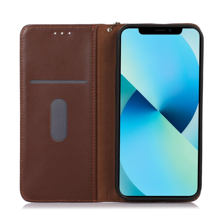 For Honor 90 KHAZNEH Nappa Top Layer Cowhide Leather Phone Case(Brown) - Honor Cases by buy2fix | Online Shopping UK | buy2fix